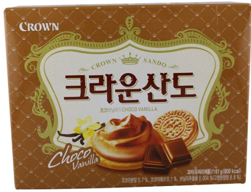 Crown Chocolate & Vanilla Sando Biscuits 161g香草巧克力夹心饼干