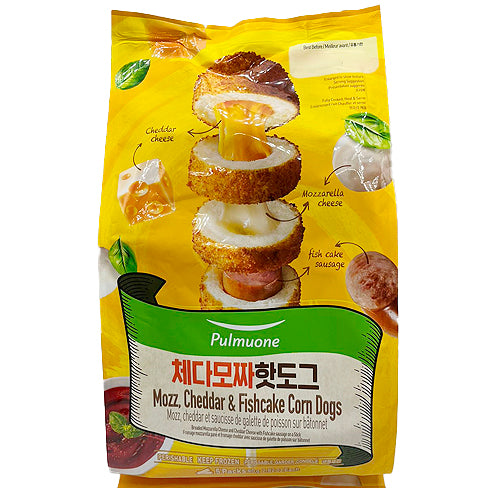 Pulmuone Mozzarella, Cheddar & Fishcake Corn Dogs 2.82oz