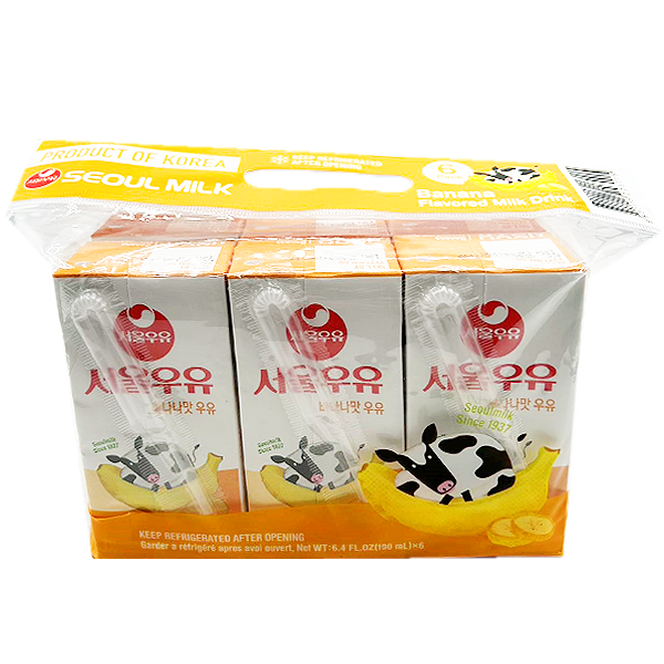 Milk Seoul Milk-Banana Flavored Drink 6pack