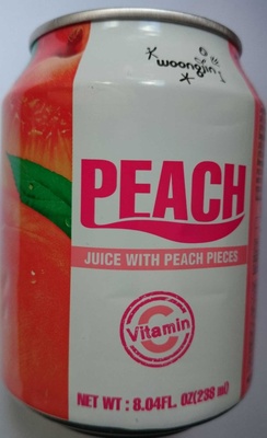Woongjin Peach Juice With Peach Pieces