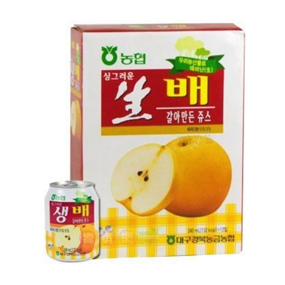 Nonghyup NH] Saeng Pear Drink / 농협 생 배 갈아만든 주스 (240ml X 12cans)