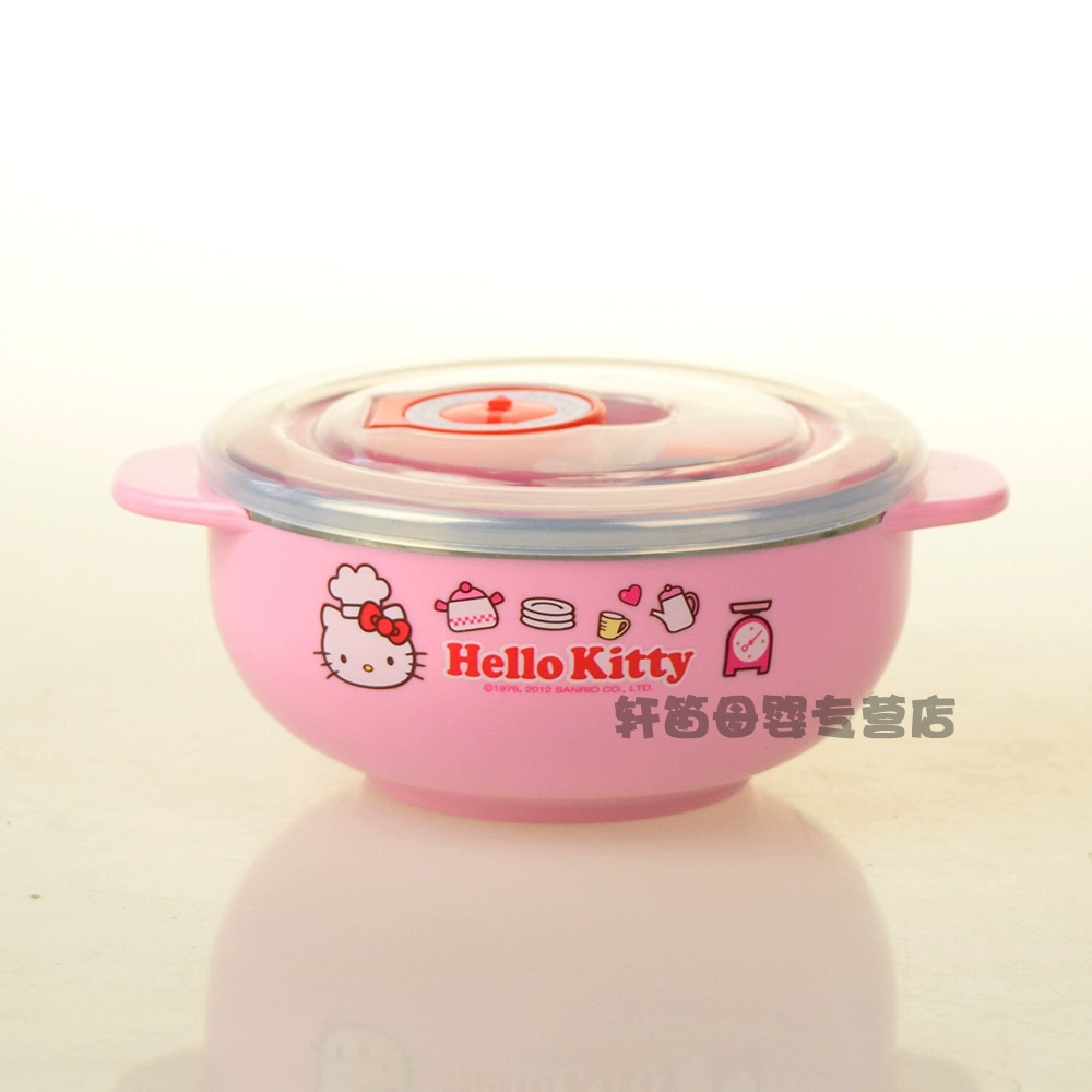 Посуда Для Детей 乐扣乐扣hello kitty儿童不锈钢餐具宝宝碗婴儿餐具韩国进口包邮 Lock&Lock Lkt473
