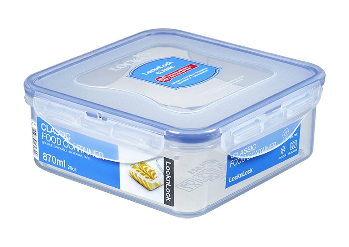 Lock & Lock Classic Short Square Food Container 870ml