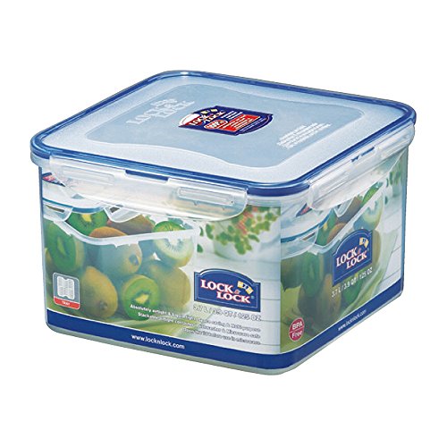 Lock & Lock Square Food Container, 3.7 Litres, Transparent