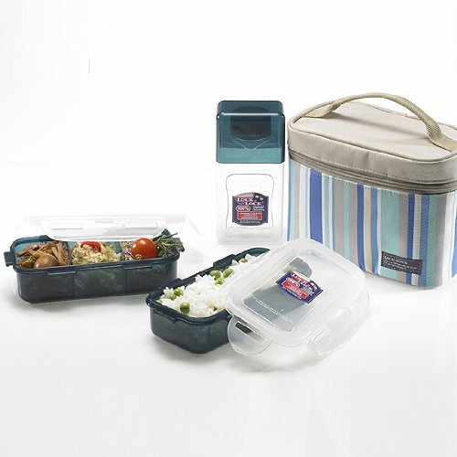 754019 Lunch W/bag Blue 3p