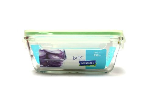 Glass Lock Streamlined Rectangle Container, 950ml
