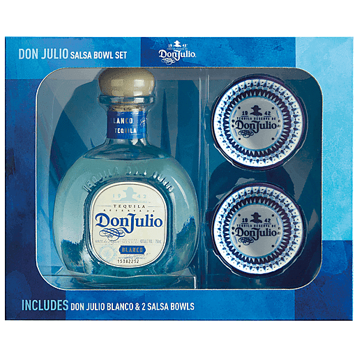 Don Julio Blanco Tequila, 750 mL Bottle With Two Salsa Bowls