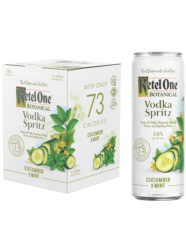 Ketel One Botanical Cucumber & Mint Vodka Spritz - 4pk/355ml Cans