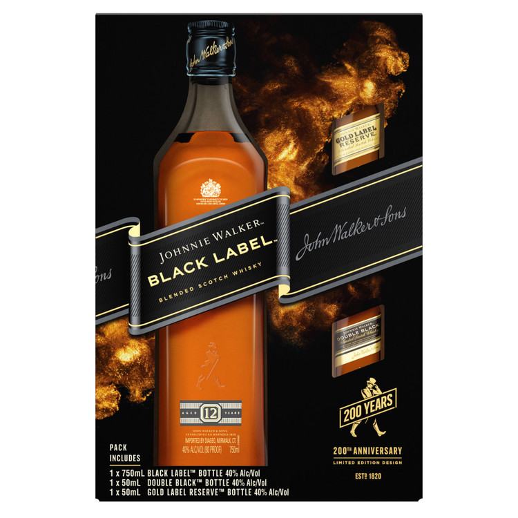 Johnnie Walker Black Label 12 Year Scotch Whisky (750ml)