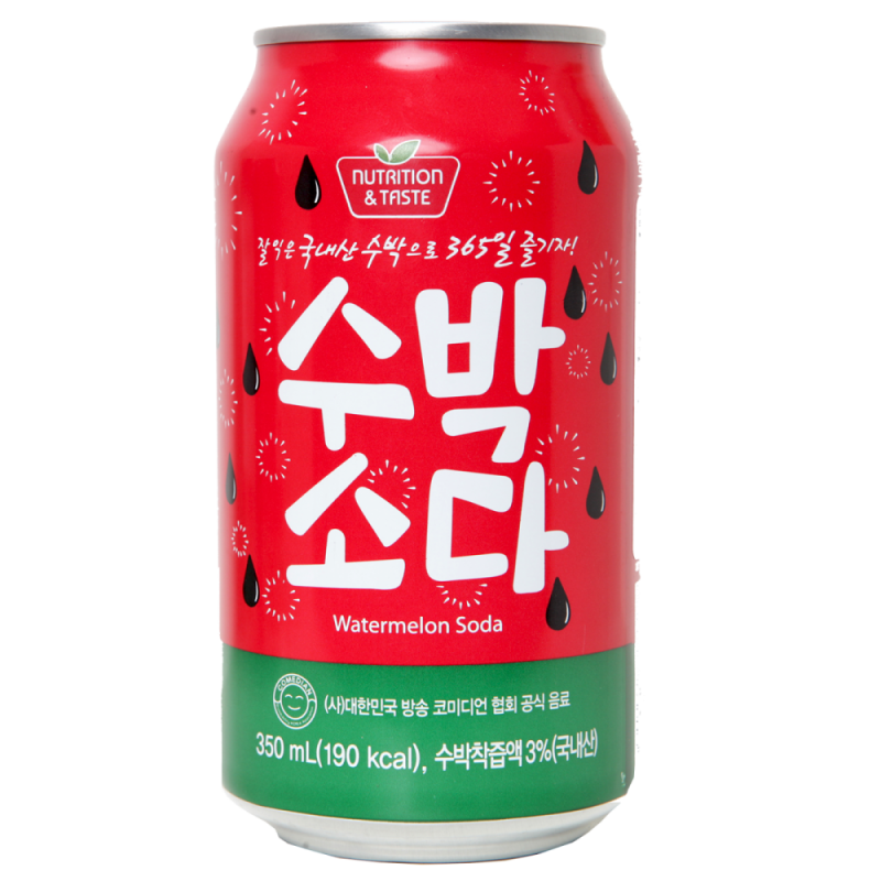 Im Mart Korean Grocery SFC Watermelon Flavoured Soda 350ml