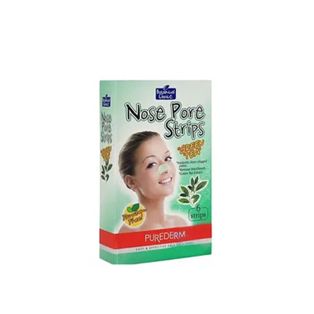 Purederm Nose Pore Strips, Green Tea, 6 Strips
