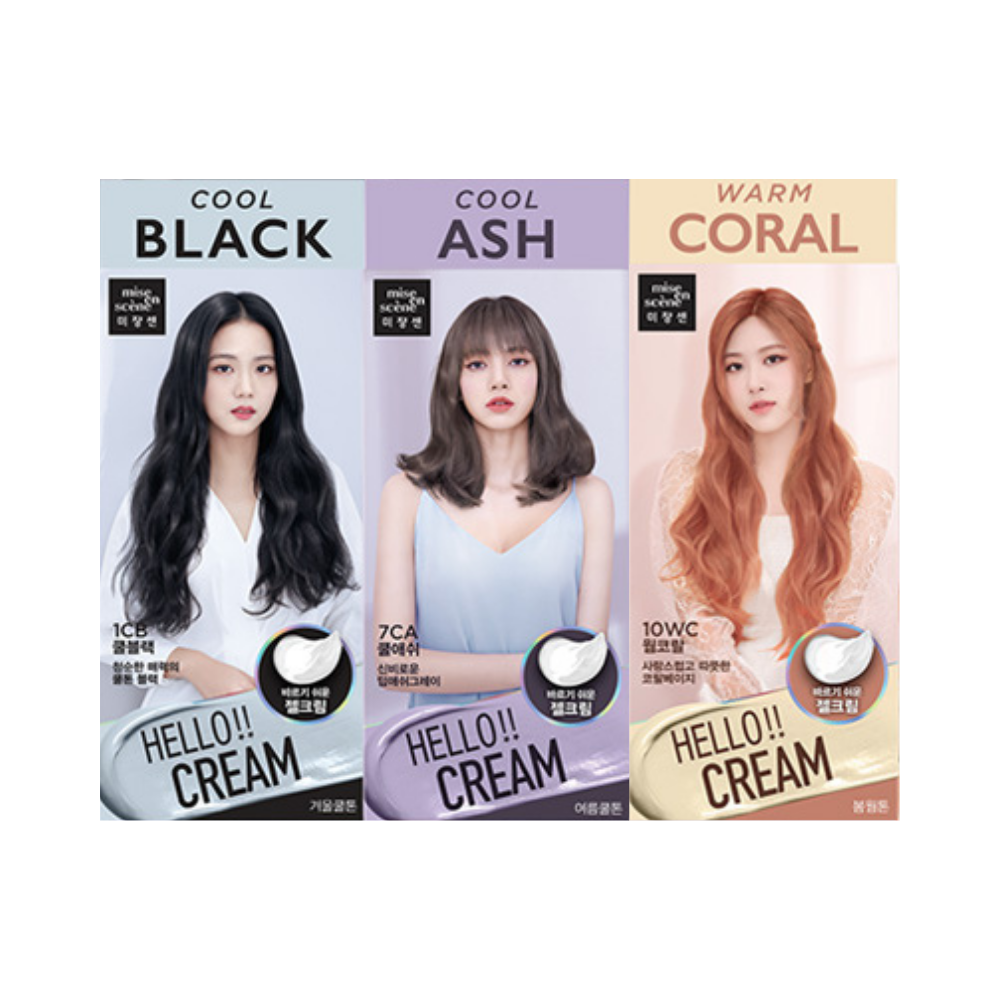 Miseenscene Hello Cream Hair Foam Color 1CB #Cool Black