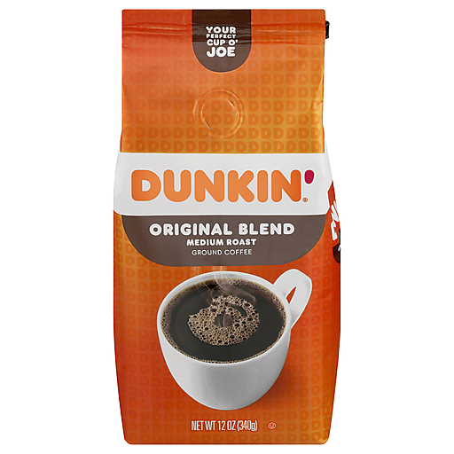 Dunkin' Donuts Coffee Ground Original Blend Medium Roast 12oz Bag