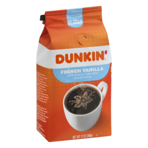 Dunkin' Donuts Coffee Ground French Vanilla 12oz Bag