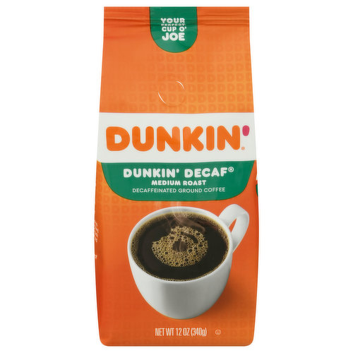 Dunkin' Donuts Decaf Medium Roast Ground Coffee