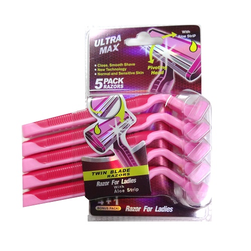 Blade Ultra Max Razor 5pk Twin Pink-whole