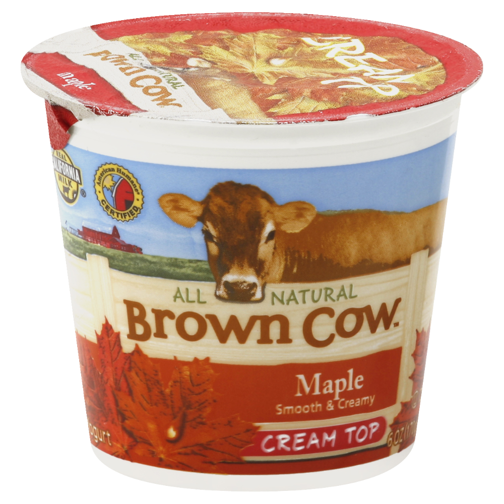 Brown Cow Yogurt, Cream Top, Maple