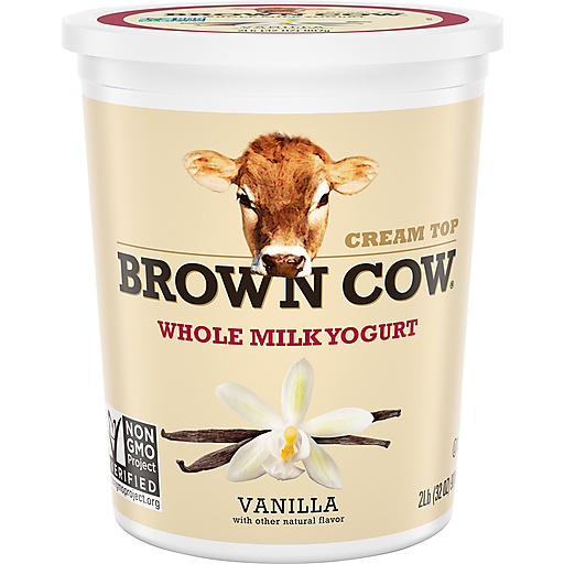 Brown Cow Cream Top Vanilla Whole Milk Yogurt 32 Oz. Carton