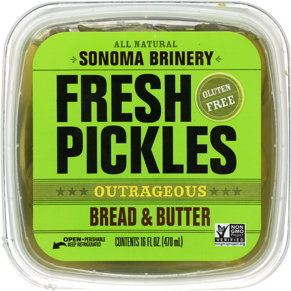 Sonoma Brinery Fresh Pickles Outrageous Bread And Butter, 16 Oz