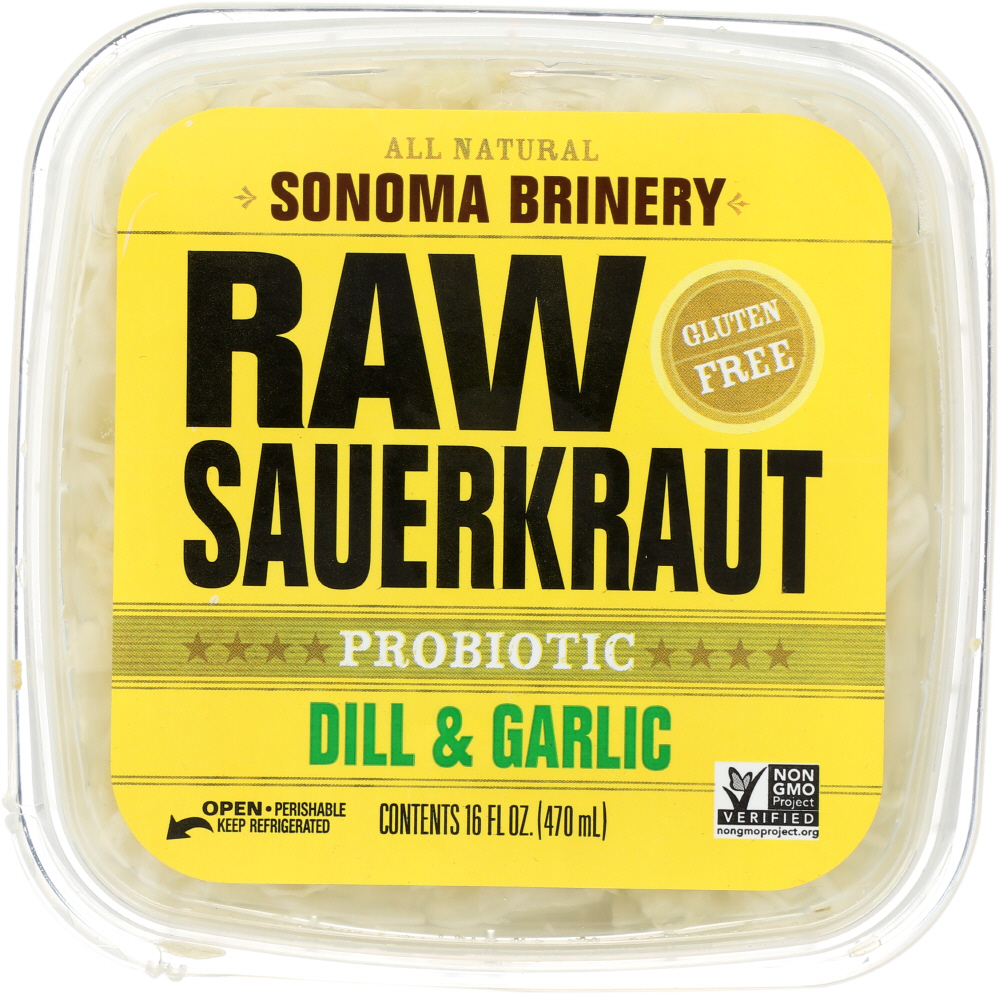 Sonoma Brinery Raw Sauerkraut Dill And Garlic, 16 Oz