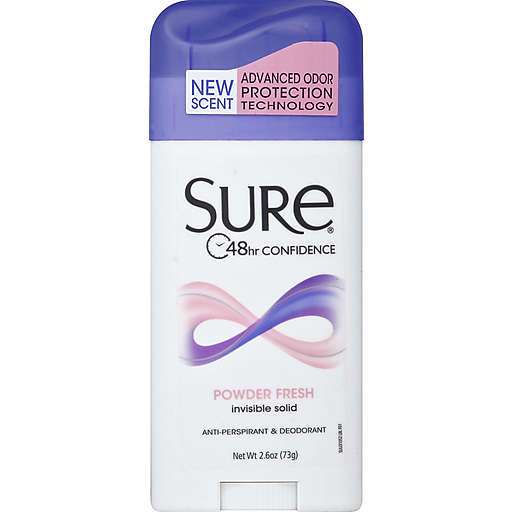 Sure Anti-Perspirant & Deodorant, Invisible Solid, Powder Fresh