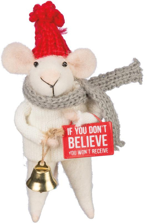 Primitives By Kathy Box 5 Inch Tall Sign Mouse Dont Believe