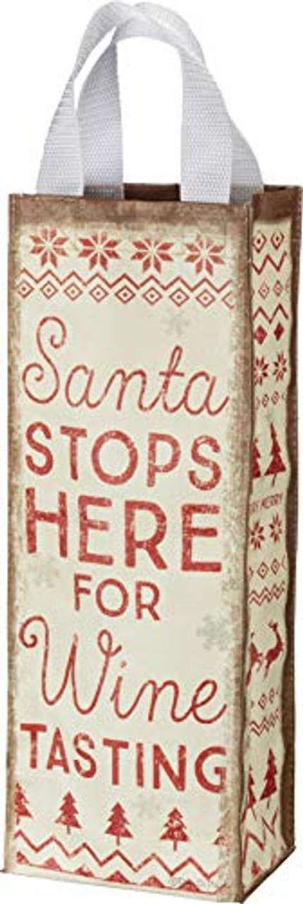 Primitives By Kathy 5.38 Inches X 13.75 Inches Nylon Post Consumer Material Youre Drinking Tote Wine Accessory