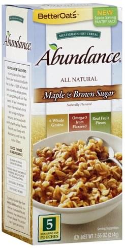 Better Oats Abundance Multigrain Hot Cereal, Maple & Brown Sugar