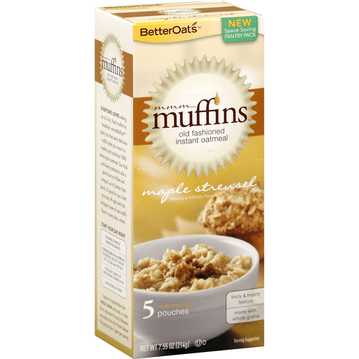 Better Oats Instant, Old Fashioned, Maple Streusel Oatmeal