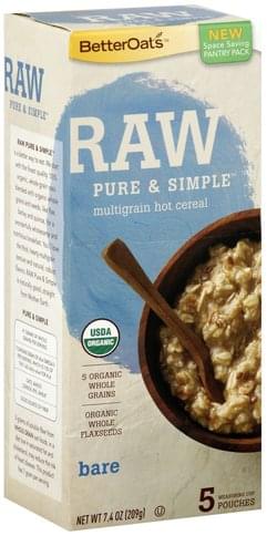 Better Oats Raw Pure & Simple Multigrain Hot Cereal, Bare