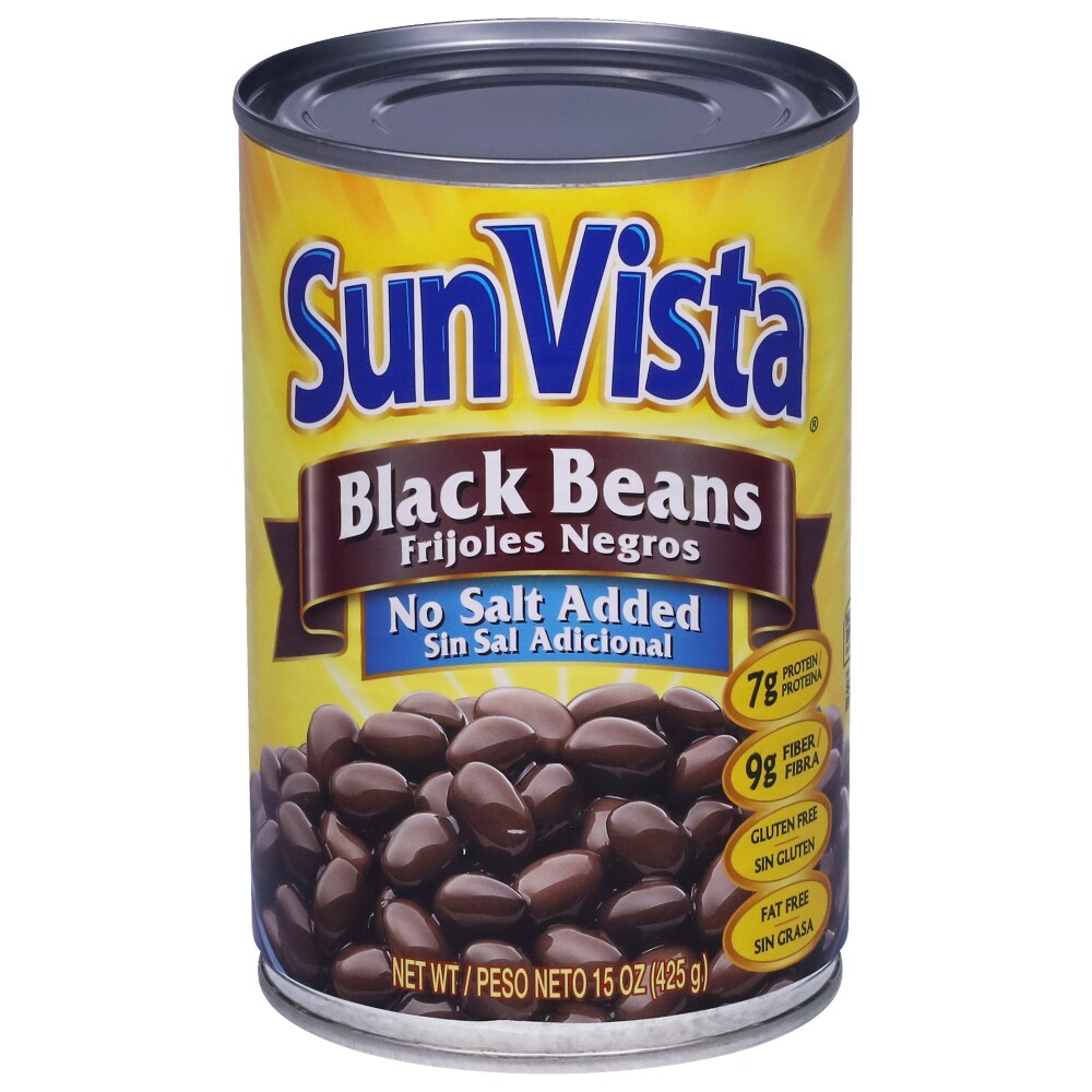 Sun Vista Black Beans, No Salt Added