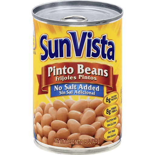 Sunvista Pinto Beans, No Salt Added 15 Oz