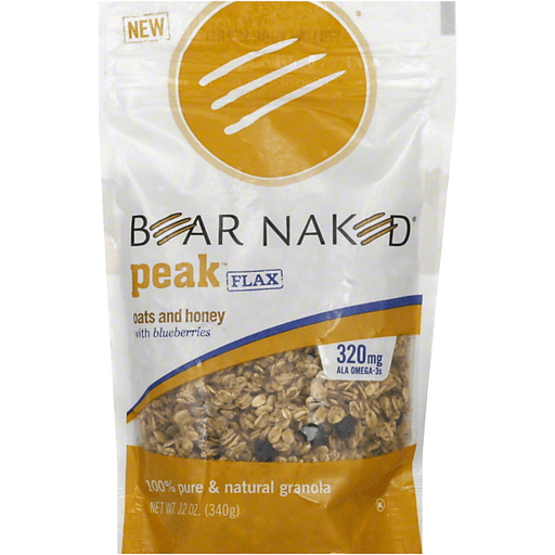 Bear Naked Granola, Peak Flax, Oats And Honey With Blueberries