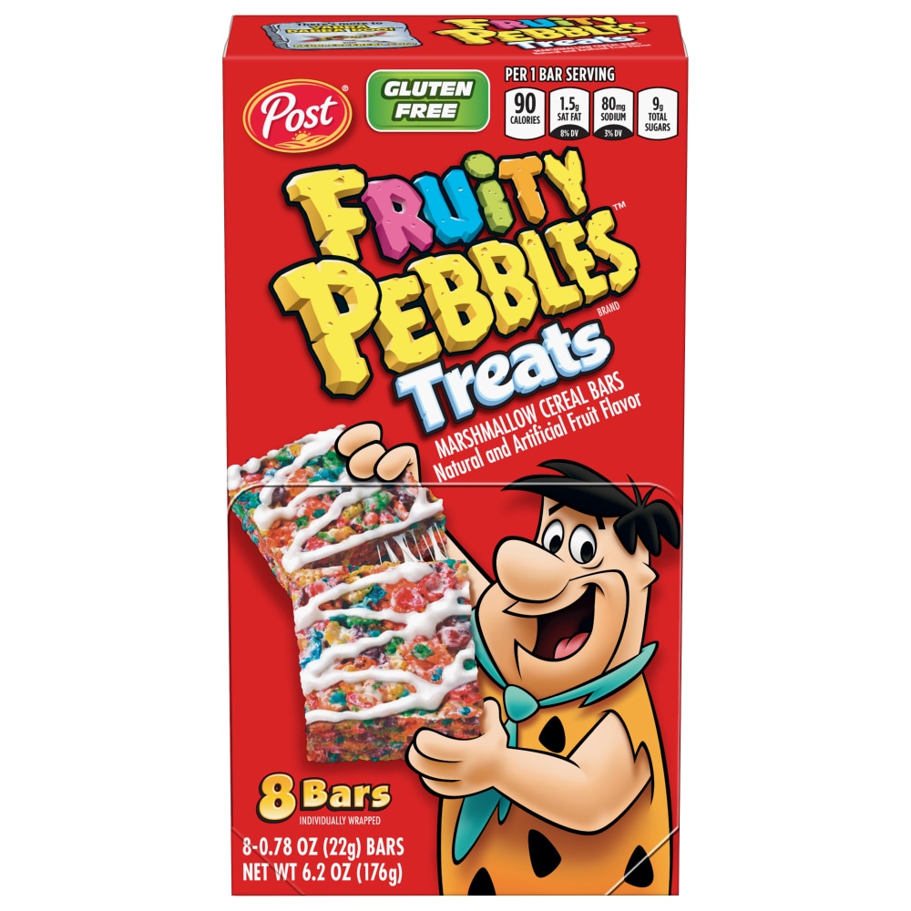 Fruity Pebbles Post Treats Marshmallow Cereal Bars
