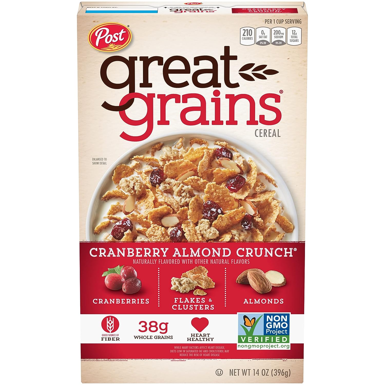 Great Grains Post Cranberry Almond Crunch Whole Grain Cereal 14