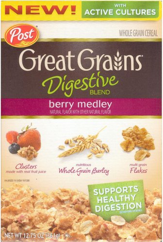 Great Grains Digestive Blend Cereal, Whole Grain, Berry Medley