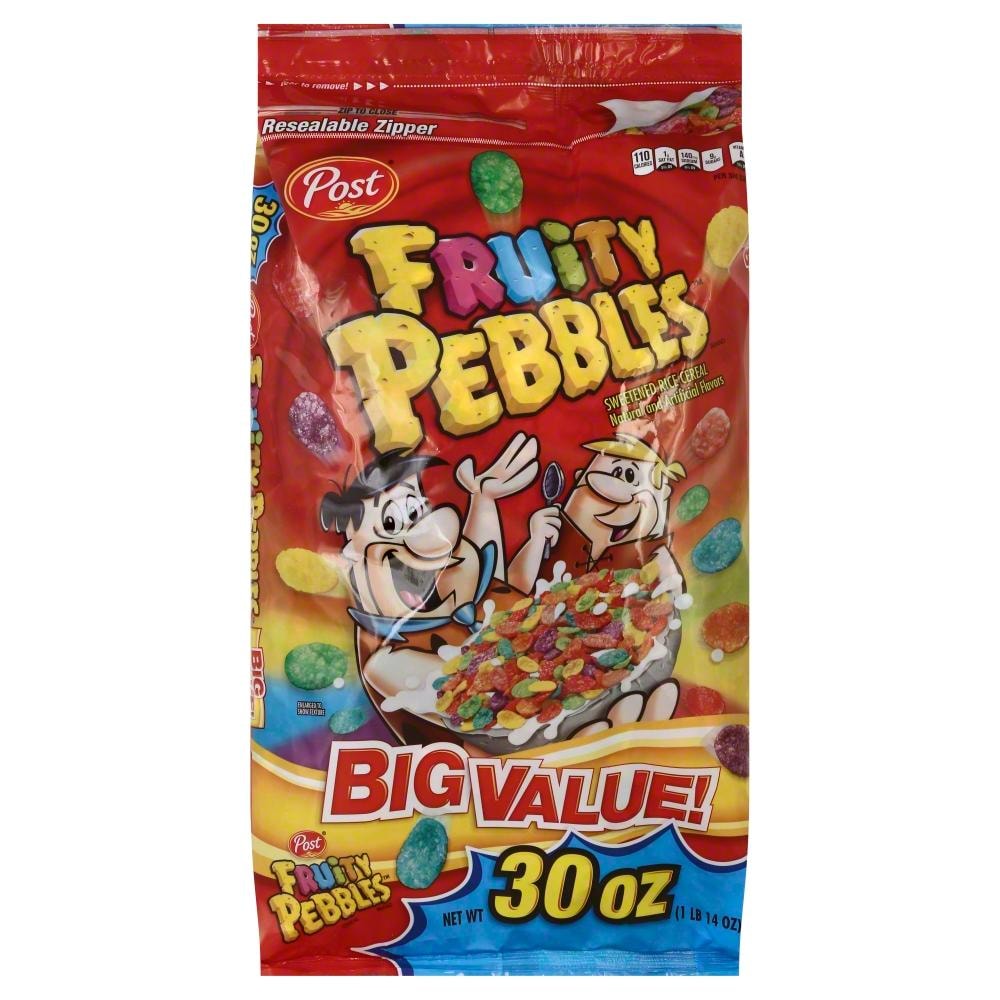 Pebbles Post Fruity Sweetened Rice Cereal 30 Oz. Bag