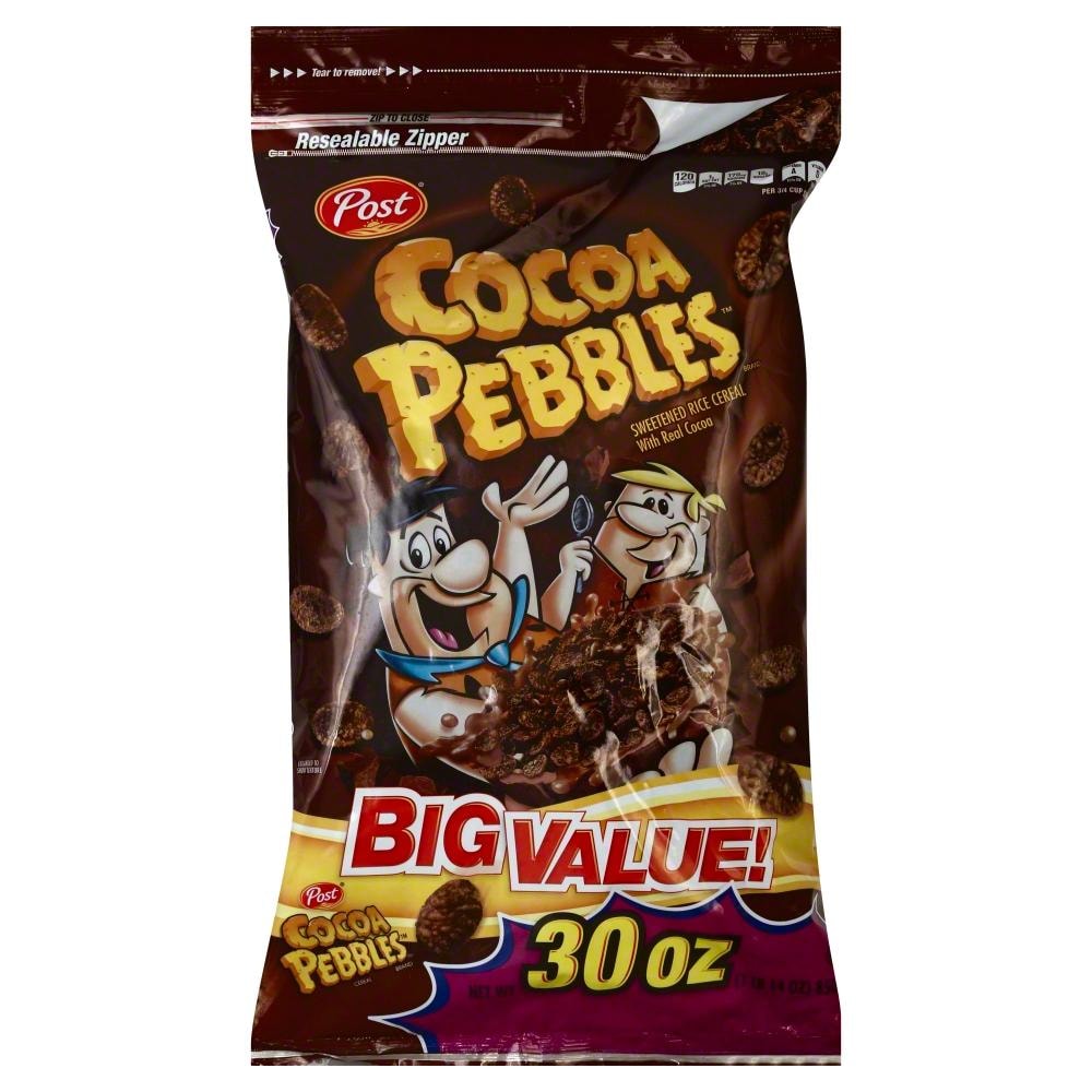 Pebbles Post Cocoa Sweetened Rice Cereal 30 Oz. Bag