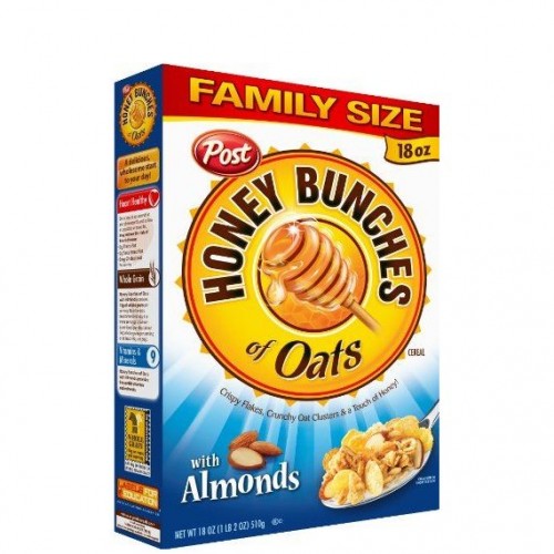 Post Honey Bunches Of Oats With Almonds Cereal, 18 Oz