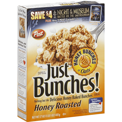 Just Bunches Cereal, Honey Roasted