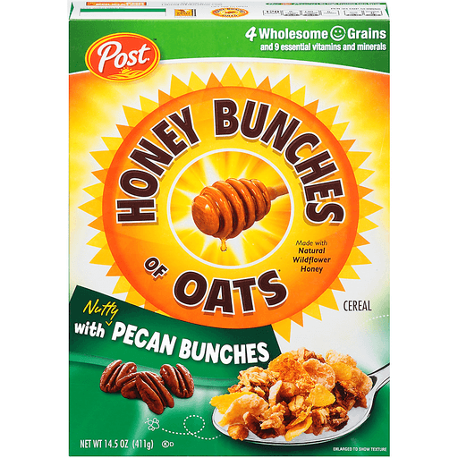 Honey Bunches Post Of Oats With Nutty Pecan Cereal 14.5 Oz. Pack