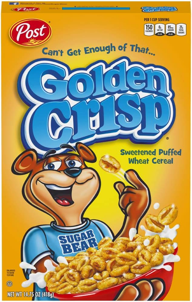 Golden Crisp Post Puffed Wheat Cereal 418g