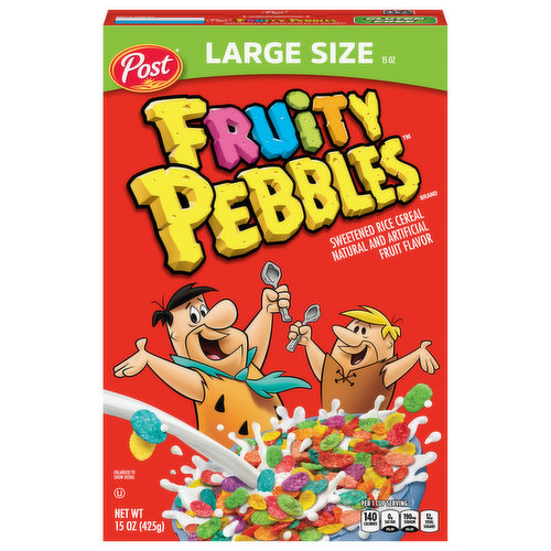Fruity Pebbles Post Sweetened Rice Cereal Large Size 425g