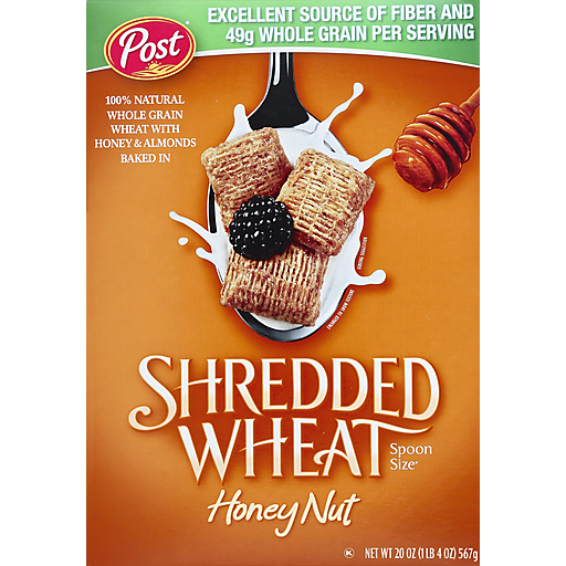 Shredded Wheat Post Spoon Size Honey Nut Cereal 20 Oz. Box