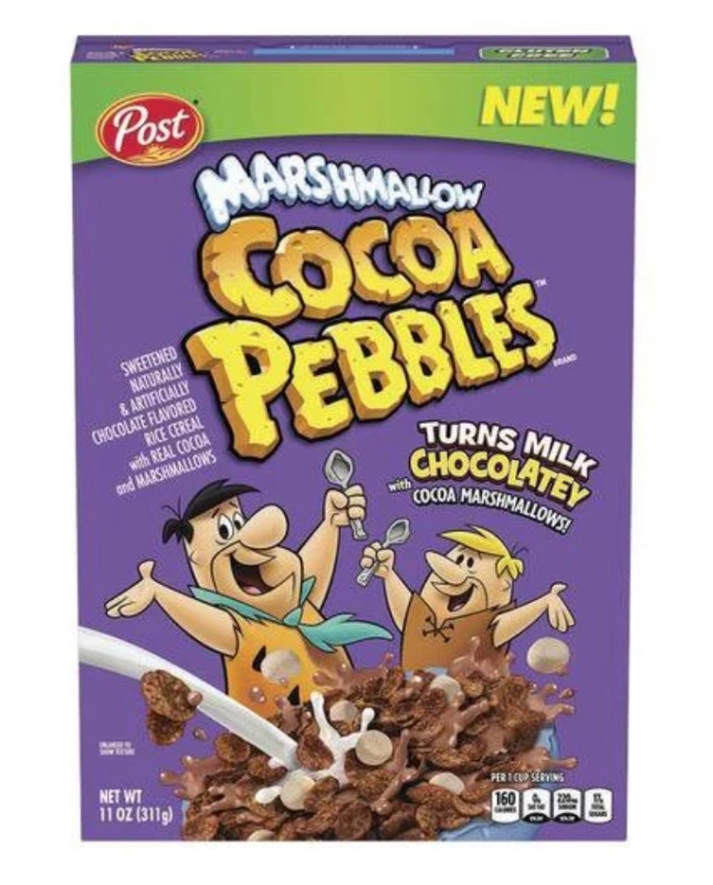 Cocoa Pebbles Rice Cereals, Marshmallow 11 Oz