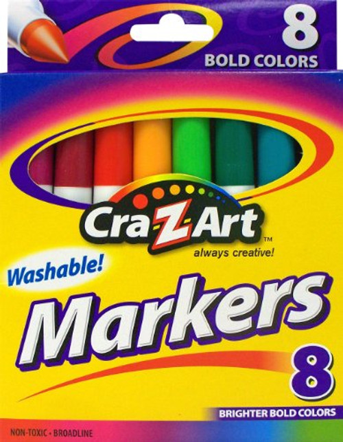 Cra-Z-Art Bold Washable Broadline Markers 8 Counts