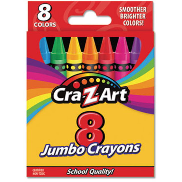 Cra-Z-Art Jumbo Crayons, 8 Assorted Colors