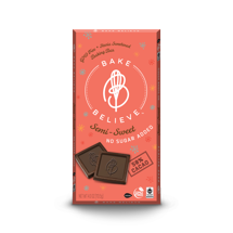 Bake Believe Semi-sweet No Sugar Added 50% Cacao Baking Bar
