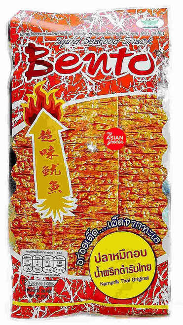 Bento Squid Seafood Snack Namprik Thai Original 20g