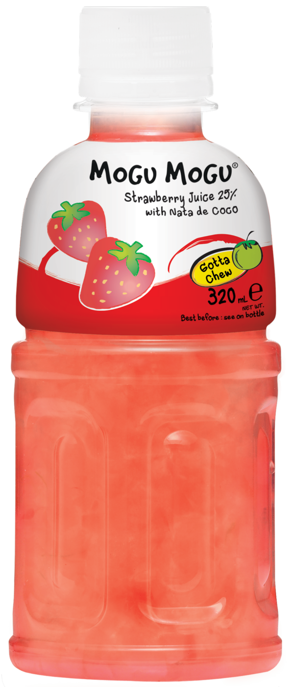 Mogu Mogu Strawberry Juice With Nata De Coco 320mL